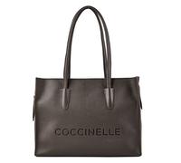 Coccinelle Myrtha Shopper Bag Genuine Leather 36 cm brown