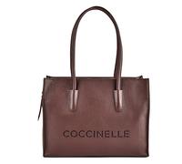 Coccinelle Myrtha Shopper Bag Genuine Leather 36 cm red