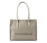 Coccinelle Myrtha Shopper Bag Genuine Leather 36 cm white