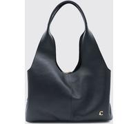 COCCINELLE Nell Pebbled Leather Shoulder Bag with Double Handle and Zip Closure