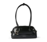 Coccinelle Paki Shiny Shoulder Bag Genuine Leather 30 cm black