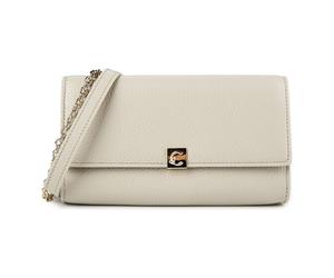 Coccinelle Pansy Clutch purse Genuine Leather 20 cm beige