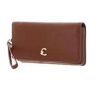 Coccinelle Purse Clutch C-Me Envelopes Grained Leather Cognac Brown