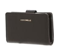 Coccinelle Purse Metallic Soft Mini Wallet Grained Leather Fango Dark Green