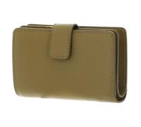 Coccinelle Purse Metallic Soft Mini Wallet Grained Leather Seagrass Khaki