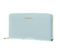 Coccinelle Purse Metallic Soft Wallet Grained Leather Aquamarine Light Blue