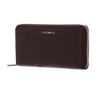 Coccinelle Purse Metallic Soft Wallet Grained Leather Berry Dark Purple