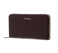 Coccinelle Purse Metallic Soft Wallet Grained Leather Berry Dark Purple