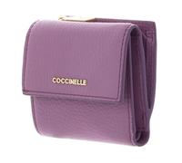 Coccinelle Purse Metallic Soft Wallet Grained Leather Jellyfish Purple