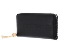 Coccinelle Purse Metallic Soft Wallet Grained Leather Noir/Betulla Black