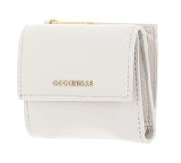 Coccinelle Purse Metallic Soft Wallet Grained Leather Pearl Creme-White