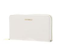 Coccinelle Purse Metallic Soft Wallet Grained Leather Pearl Creme-White