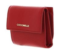 Coccinelle Purse Metallic Soft Wallet Grained Leather Scarlet red