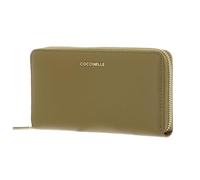 Coccinelle Purse Metallic Soft Wallet Grained Leather Seagrass Khaki