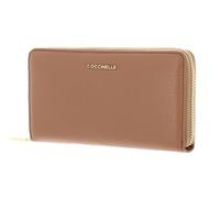 Coccinelle Purse Metallic Soft Wallet Grained Leather Skin Light Brown
