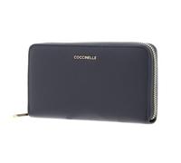 Coccinelle Purse Metallic Soft Wallet Grained Leather Stove Blue-Grey