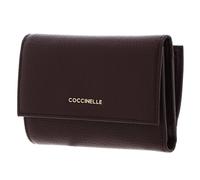 Coccinelle Purse Metallic Soft Wallet Grainy Leather Berry Dark Purple