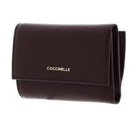 Coccinelle Purse Metallic Soft Wallet Grainy Leather Berry Dark Purple