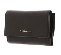 Coccinelle Purse Metallic Soft Wallet Grainy Leather Fango Dark Green