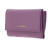 Coccinelle Purse Metallic Soft Wallet Grainy Leather Jellyfish Purple