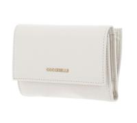 Coccinelle Purse Metallic Soft Wallet Grainy Leather Pearl Creme-White
