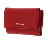 Coccinelle Purse Metallic Soft Wallet Grainy Leather Scarlet red