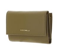 Coccinelle Purse Metallic Soft Wallet Grainy Leather Seagrass Khaki