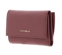 Coccinelle Purse Metallic Soft Wallet Grainy Leather Winter Rose Old Pink