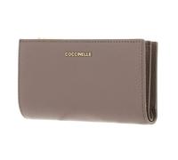 COCCINELLE purse Metallic Soft Wallet Warm Taupe