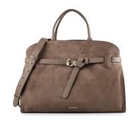 Coccinelle Sabine Suede Handbag Genuine Leather 43 cm brown