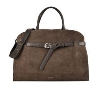 Coccinelle Sabine Suede Handbag Genuine Leather 43 cm brown