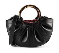 Coccinelle Shell Handbag Genuine Leather 29 cm black