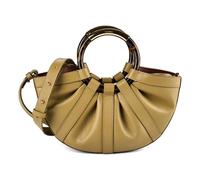 Coccinelle Shell Handbag Genuine Leather 29 cm green