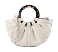Coccinelle Shell Handbag Genuine Leather 29 cm white