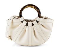 Coccinelle Shell Handbag Leather 29 cm white
