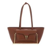 Coccinelle shopper bag Double Beat Grained Leather Handbag Cognac brown