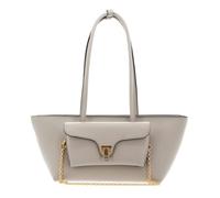 Coccinelle shopper bag Double Beat Grained Leather Handbag Eucalipto light grey