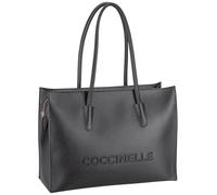 Coccinelle shopper bag shoulder bag with laptop compartment Myrtha26 Handbag Grained Leather Noir black