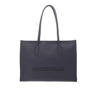 Coccinelle shopper bag shoulder bag with laptop compartment Myrtha26 Handbag Grained Leather Stove blue-grey