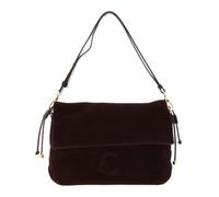 Coccinelle shoulder bag cross body bag Lidia Handbag Suede Leather/Smooth Leather Brunette/Brunet dark brown