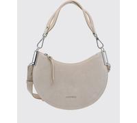 COCCINELLE Small SunUp Suede Leather Hobo Bag with Lettering Logo