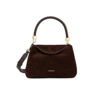 Coccinelle small Tiggy braided-handle suede tote bag - Brown OS