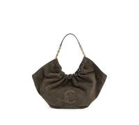 Coccinelle Smash suede logo-embossed tote bag - Green OS