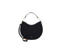 Coccinelle Sunup Bag, Black/Cognac Leather, 33 x 22 x 6.5 cm, with Adjustable Shoulder Strap