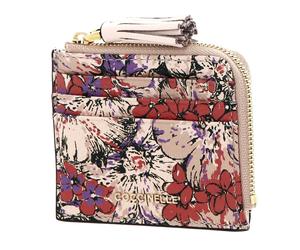 COCCINELLE Tassel Flower Print Credit Card Holder