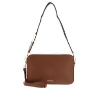 Coccinelle Tebe Mini Leather Shoulder Bag Grained Leather Cognac Brown