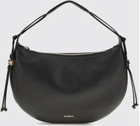 COCCINELLE Thess Grained Leather Shoulder Bag with Lettering Logo
