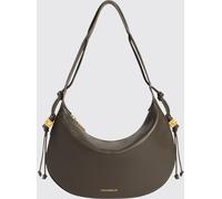 COCCINELLE Thess Grained Leather Shoulder Bag with Zip Closure