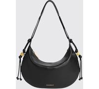 COCCINELLE Thess Grained Leather Shoulder Bag with Zip Closure
