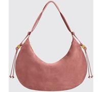 COCCINELLE Thess Suede Shoulder Bag with Metallic Logo